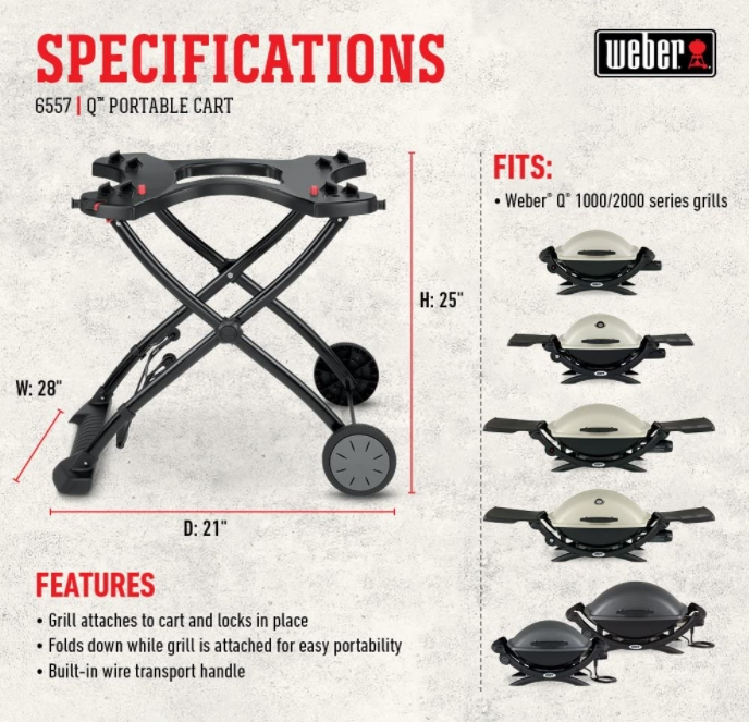 Weber Portable Grill Cart - Image 2