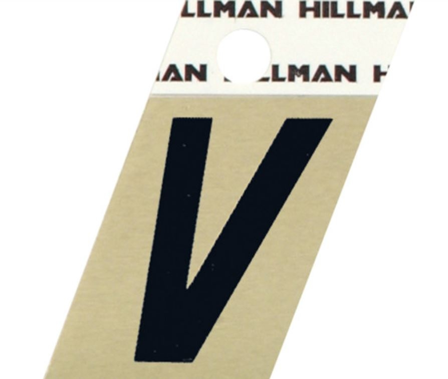 Hillman 1.5" Adhesive Angle-Cut Letter, Black/Gold - Image 22